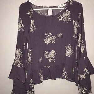 Purple long sleeve blouse